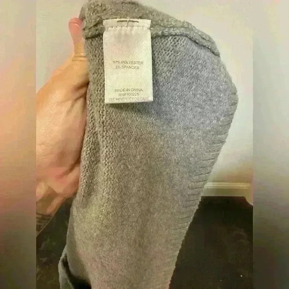 Stitchdrop Sweater Dress Gray Oversized Cable Knit Lagenlook Size XS NWOT - Picture 5 of 5